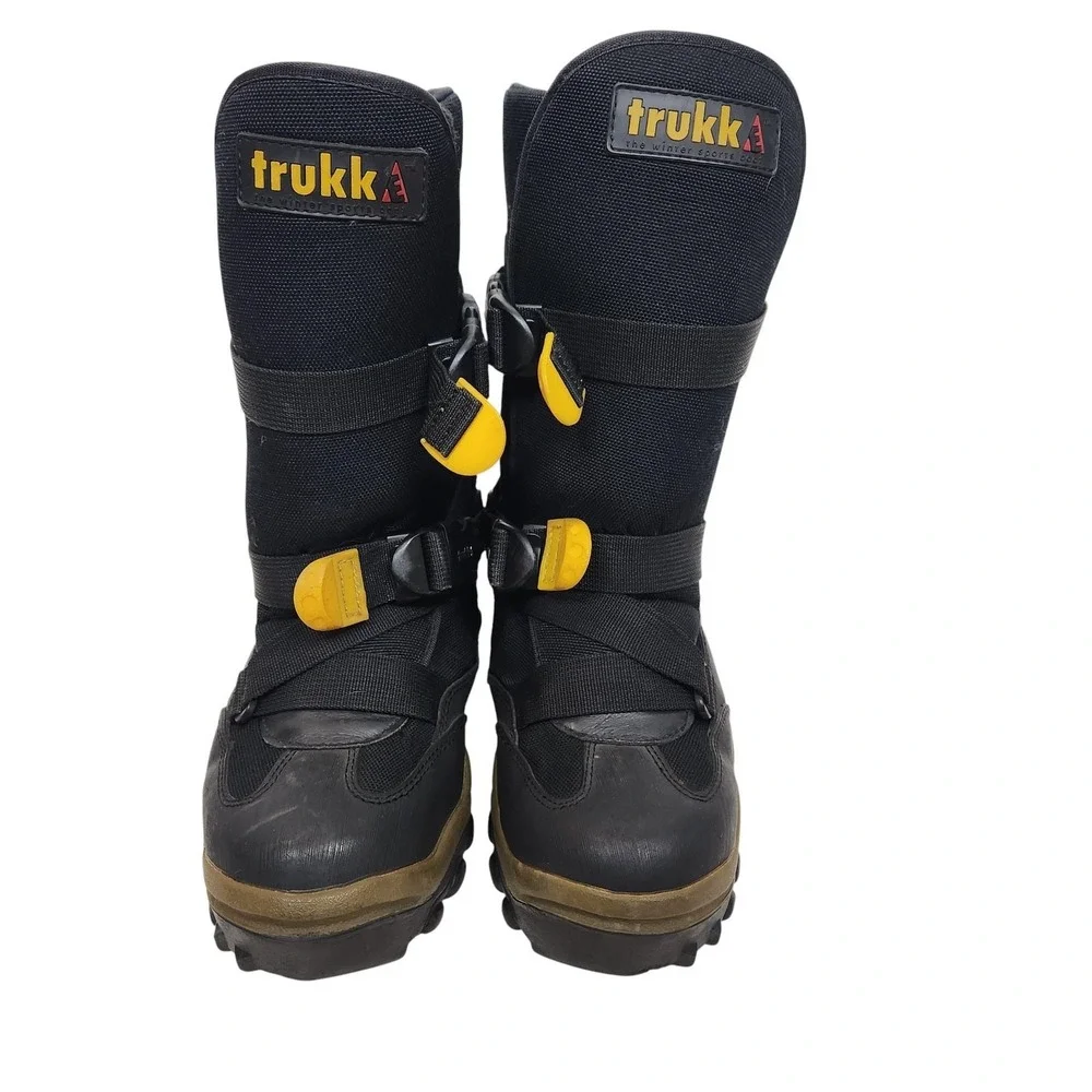 TRUKKE Snowmobile Boots Mens 9 Black Nylon Insulated Winter‎ Slip Resistant